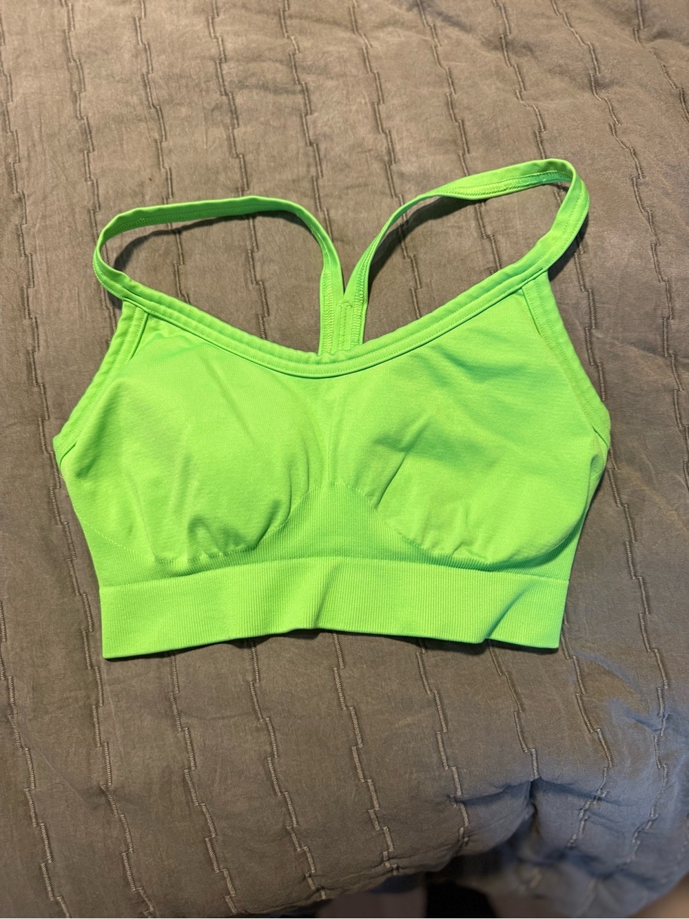 Gymshark Neon Green Seamless Sports Bra with  Paddings